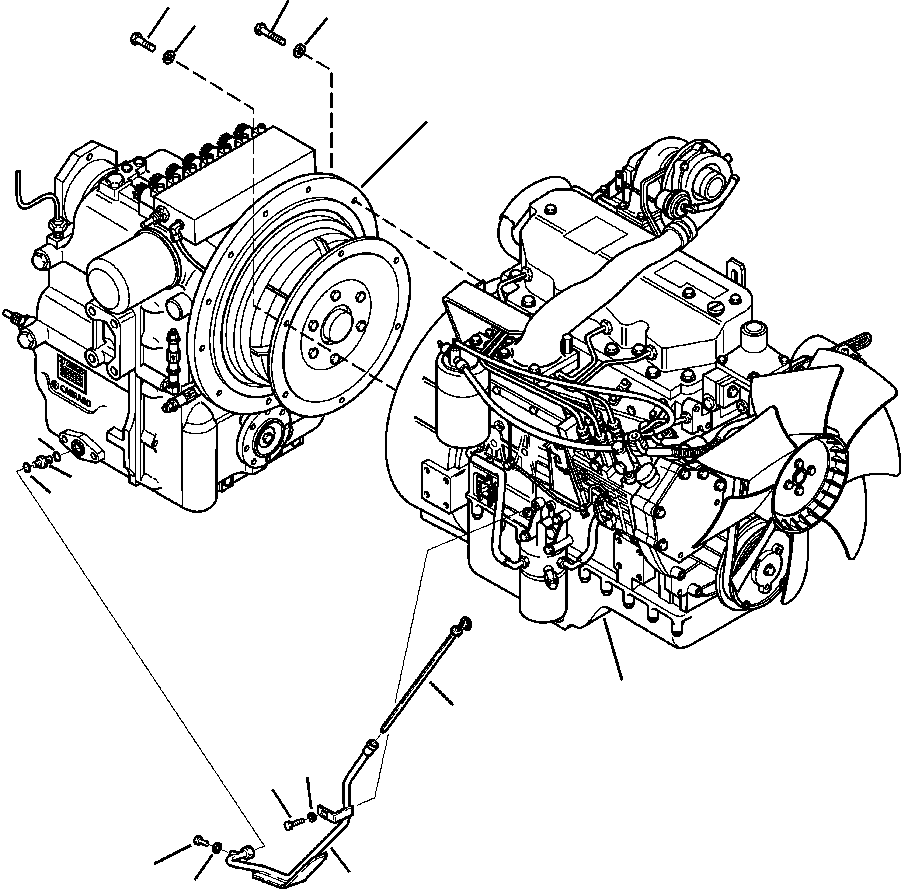 Komatsu parts book diagram for WB140PS-2N S/N A40034-UP: FIG. B1010-02A1 TIER