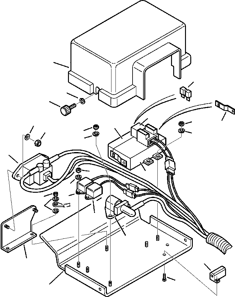 Komatsu parts book diagram for WB140PS-2N S/N A40034-UP: FIG. E1500-01B4 ELECTRICAL SYSTEM - ENGINE CONTROL BOX