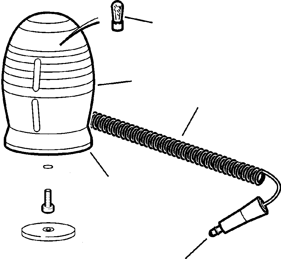 Komatsu parts book diagram for WB140PS-2N S/N A40034-UP: FIG. E1575-01A0 ROTARY BEACON