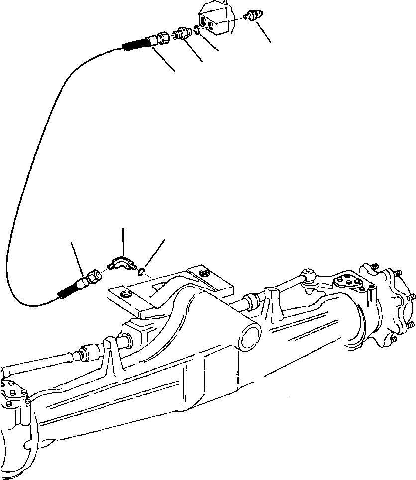 Komatsu parts book diagram for WB140PS-2N S/N A40034-UP: FIG. F3210-01A0 FRONT AXLE LUBE PIPING