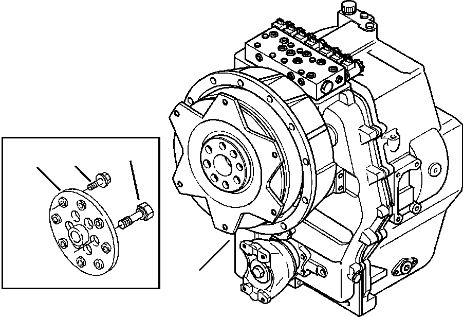 Komatsu parts book diagram for WB140PS-2N S/N A40034-UP: FIG. F3300-01A0 TRANSMISSION - COMPLETE ASSEMBLY