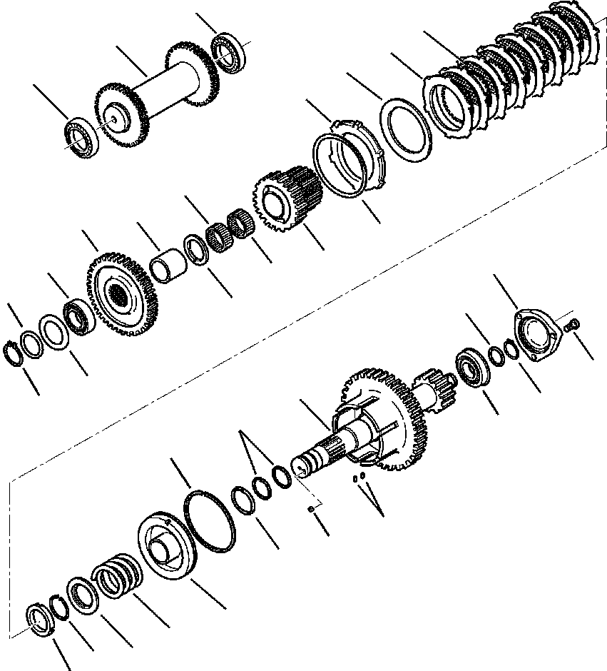 Komatsu parts book diagram for WB140PS-2N S/N A40034-UP: FIG. F3300-01A3 TRANSMISSION - 2ND GEAR CLUTCH