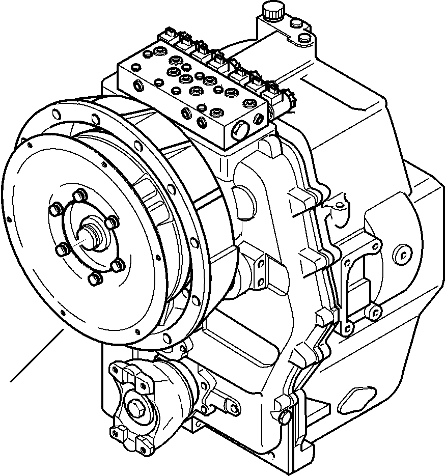Komatsu parts book diagram for WB140PS-2N S/N A40034-UP: FIG. F3300-11A0 TRANSMISSION - COMPLETE ASSEMBLY
