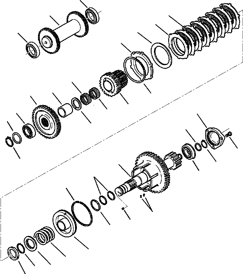 Komatsu parts book diagram for WB140PS-2N S/N A40034-UP: FIG. F3300-11A3 TRANSMISSION - 2ND GEAR CLUTCH