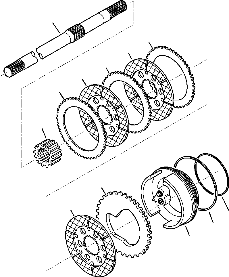 Komatsu parts book diagram for WB140PS-2N S/N A40034-UP: FIG. F3500-01A5 REAR AXLE - BRAKES
