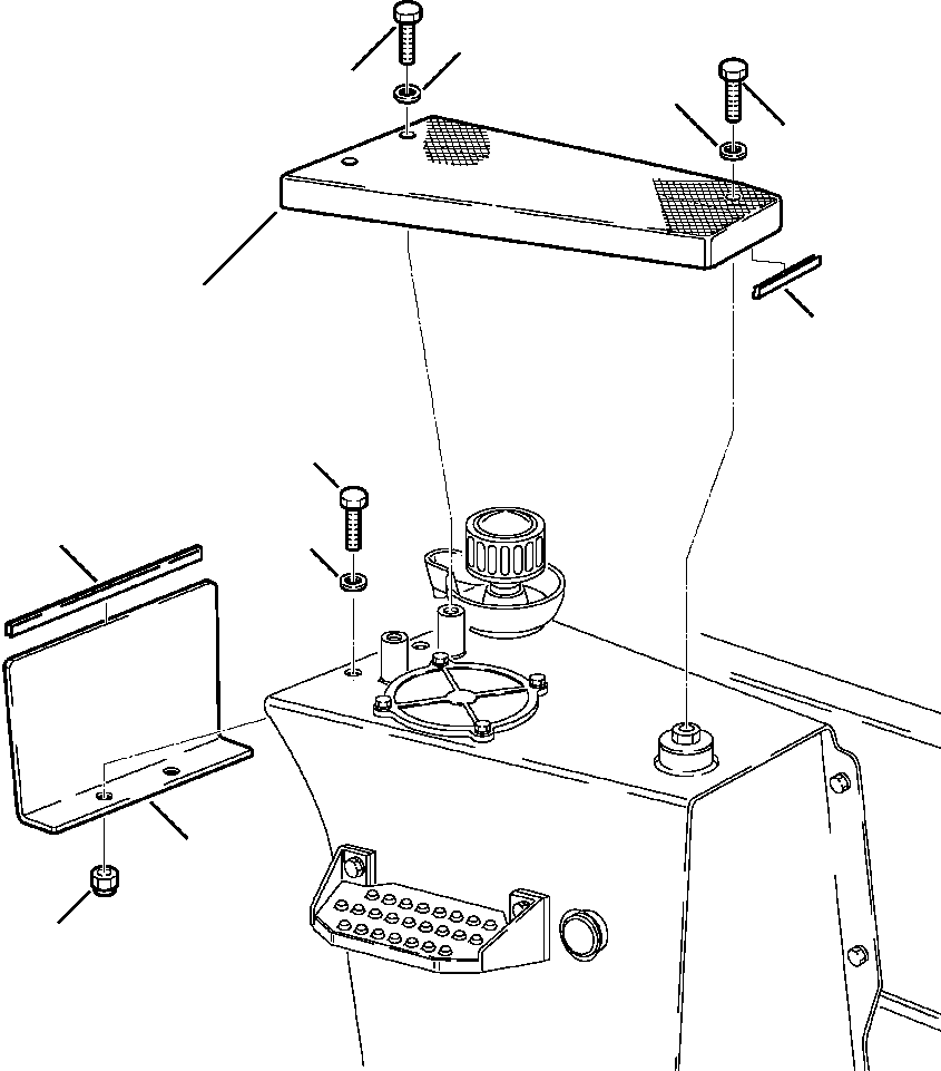 Komatsu parts book diagram for WB140PS-2N S/N A40034-UP: FIG. H6010-01A0 HYDRAULIC TANK FLOOR BOARD