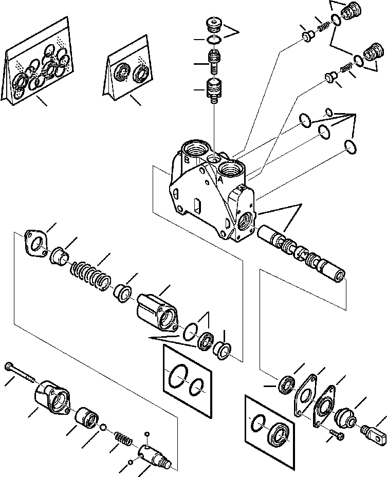 Komatsu parts book diagram for WB140PS-2N S/N A40034-UP: FIG. H6200-01A2 LOADER CONTROL VALVE - BOOM SECTION - GP BUCKET