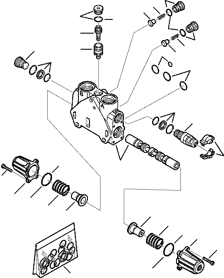 Komatsu parts book diagram for WB140PS-2N S/N A40034-UP: FIG. H6304-P2A7 PPC SYSTEM - BACKHOE HAMMER SECTION