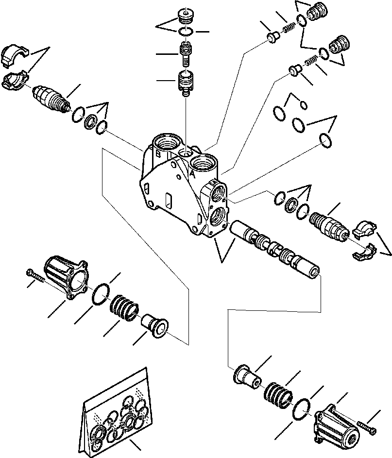 Komatsu parts book diagram for WB140PS-2N S/N A40034-UP: FIG. H6304-P2A5 PPC SYSTEM - BACKHOE BOOM SECTION