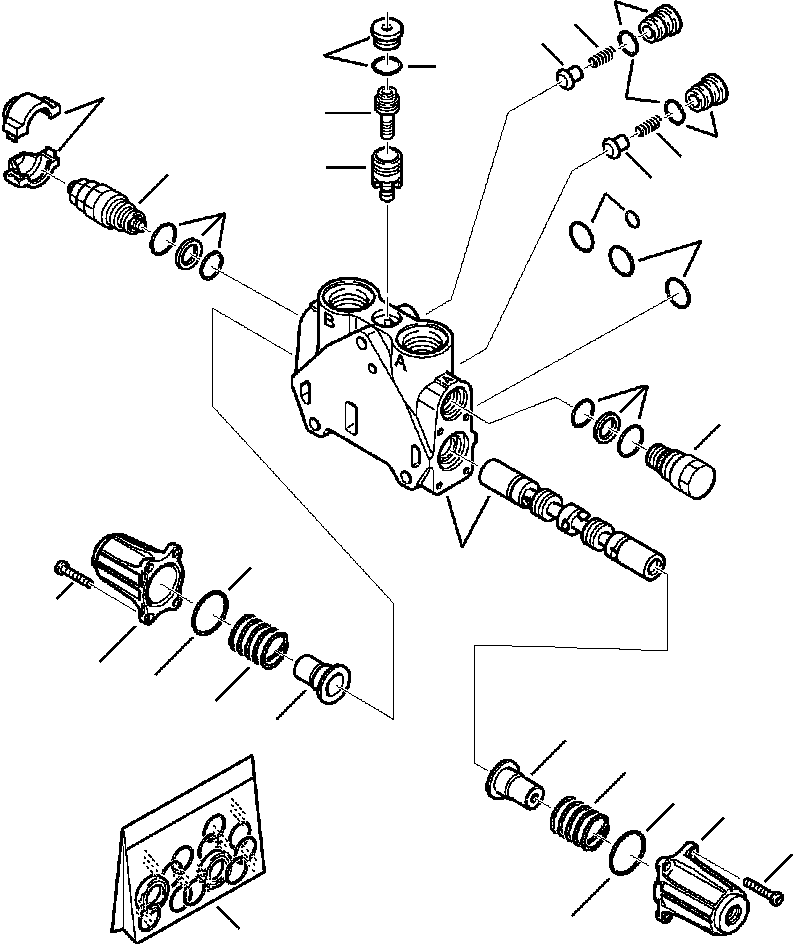 Komatsu parts book diagram for WB140PS-2N S/N A40034-UP: FIG. H6304-P2A4 PPC SYSTEM - BACKHOE BUCKET SECTION