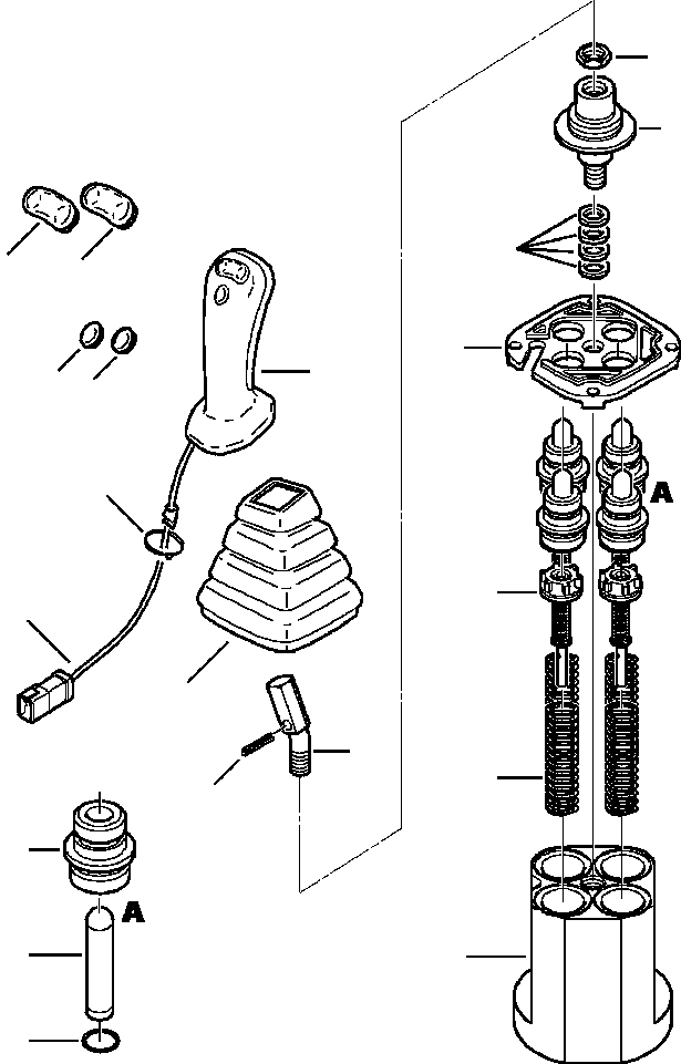 Komatsu parts book diagram for WB140PS-2N S/N A40034-UP: FIG. H6304-P3A0 PPC SYSTEM - LEFT PPC VALVE