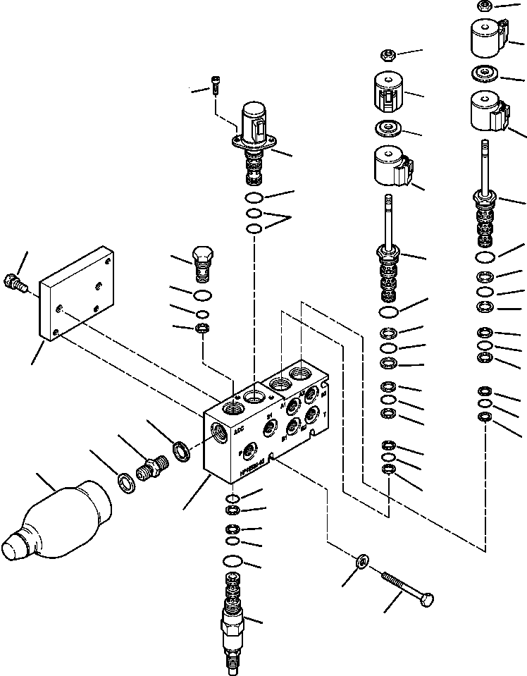 Komatsu parts book diagram for WB140PS-2N S/N A40034-UP: FIG. H6304-P4A0 PPC SYSTEM - SUPPLY VALVE