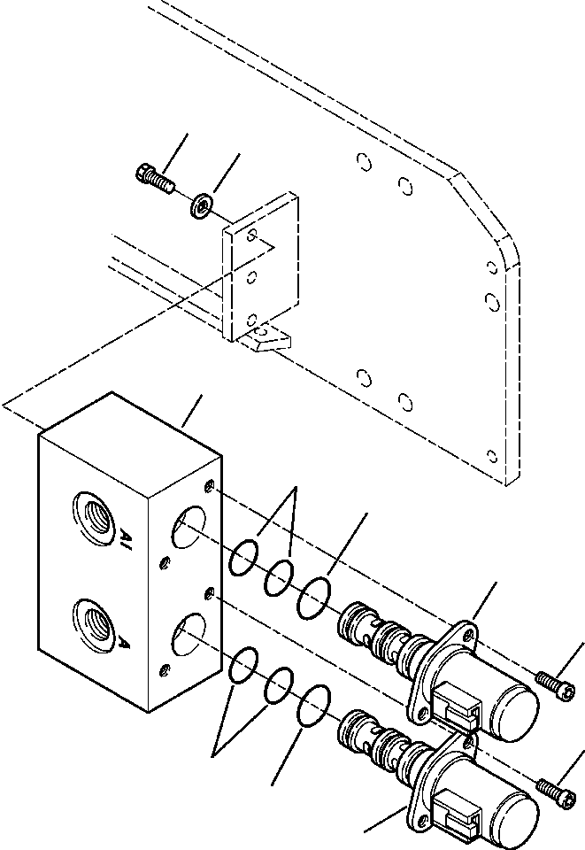 Komatsu parts book diagram for WB140PS-2N S/N A40034-UP: FIG. H6304-P4A2 PPC SYSTEM - TELESCOPIC ARM SOLENOID VALVE