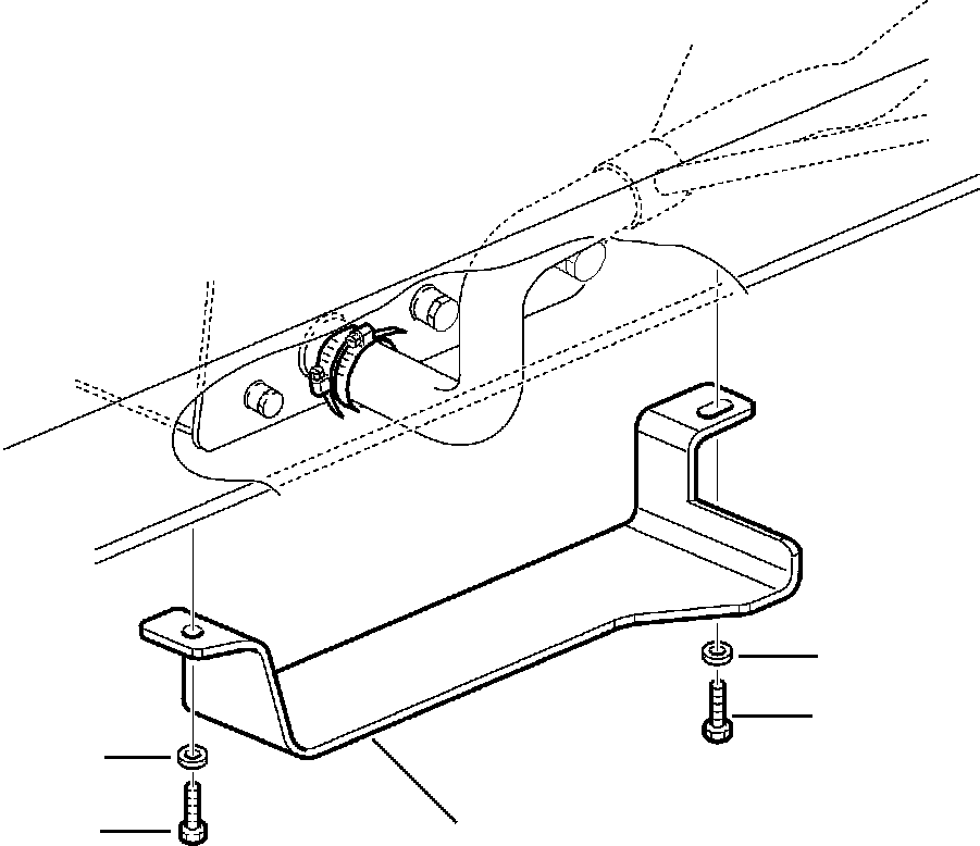 Komatsu parts book diagram for WB140PS-2N S/N A40034-UP: FIG. H6500-01A1 HYDRAULIC PIPING - SUCTION LINE GUARD