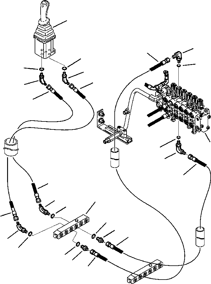 Komatsu parts book diagram for WB140PS-2N S/N A40034-UP: FIG. H6566-P2A0 PPC SYSTEM - PIPING - PPC VALVE TO SWING SECTION