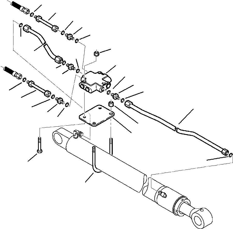 Komatsu parts book diagram for WB140PS-2N S/N A40034-UP: FIG. H6600-01A4 LOADER PIPING - BOOM CYLINDER SAFETY VALVE