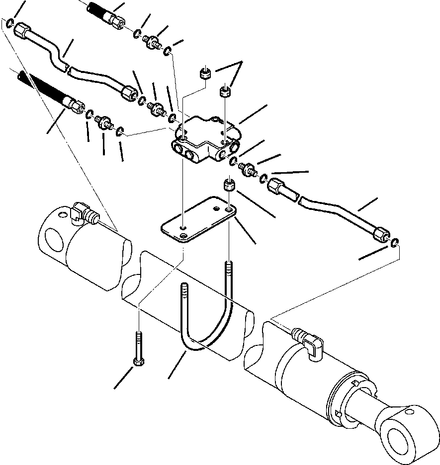 Komatsu parts book diagram for WB140PS-2N S/N A40034-UP: FIG. H6700-01A4 BACKHOE PIPING - ARM CYLINDER SAFETY VALVE