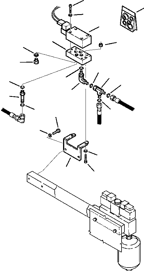 Komatsu parts book diagram for WB140PS-2N S/N A40034-UP: FIG. H6950-01A1 LSS PIPING - VALVE AND MOUNTING