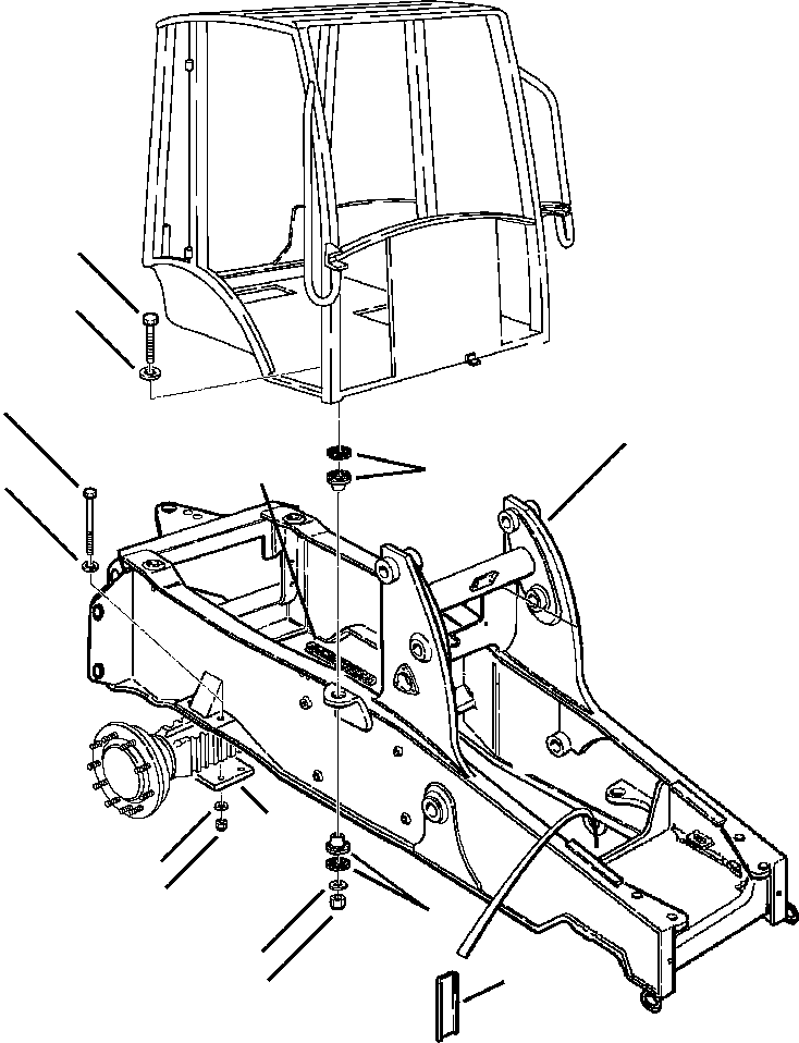 Komatsu parts book diagram for WB140PS-2N S/N A40034-UP: FIG. J3000-01A0 MAIN FRAME
