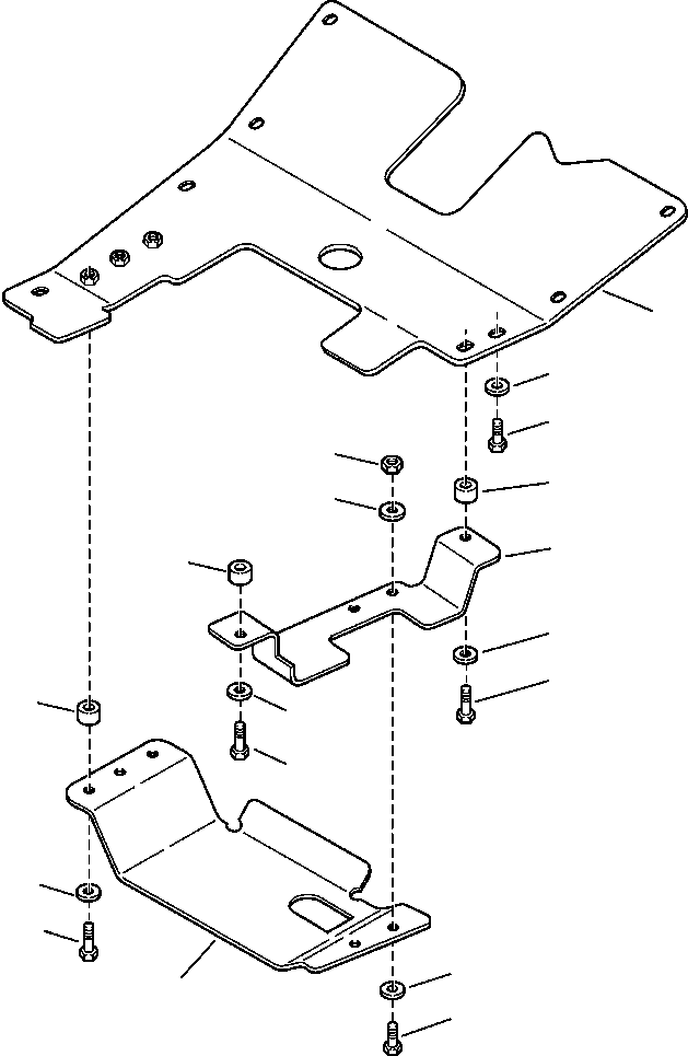 Komatsu parts book diagram for WB140PS-2N S/N A40034-UP: FIG. J3000-01A2 UNDERGUARD