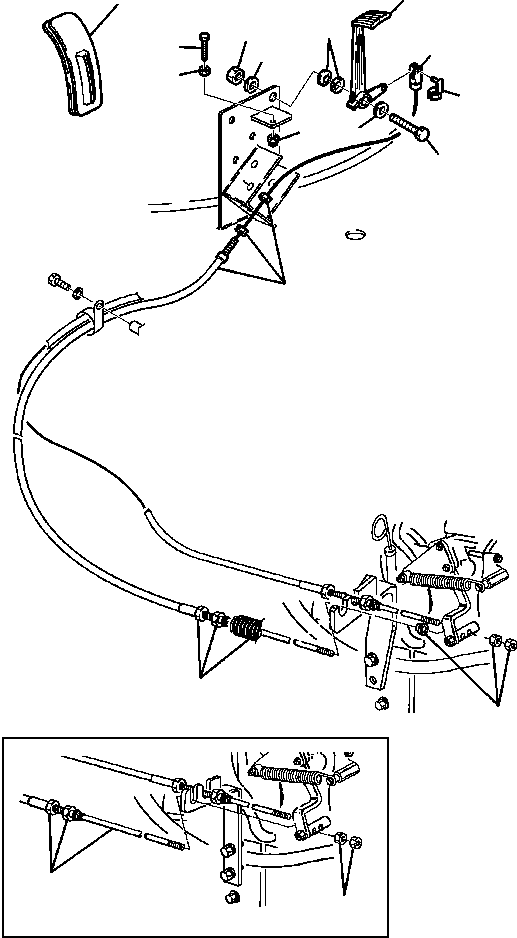 Komatsu parts book diagram for WB140PS-2N S/N A40034-UP: FIG. K4000-01A1 THROTTLE LEVER