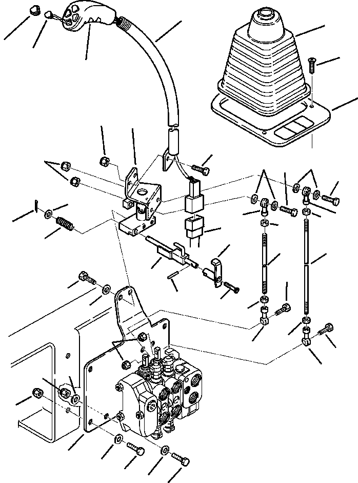 Komatsu parts book diagram for WB140PS-2N S/N A40034-UP: FIG. K4200-01A0 LOADER CONTROL LEVER - GP BUCKET