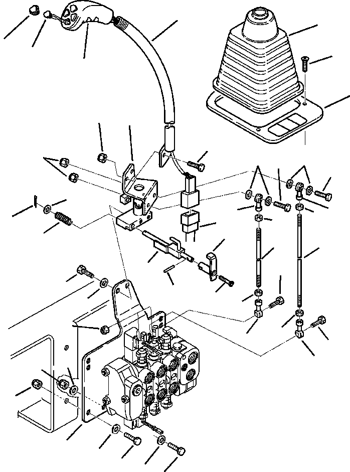 Komatsu parts book diagram for WB140PS-2N S/N A40034-UP: FIG. K4210-01A0 LOADER CONTROL LEVER - MP BUCKET