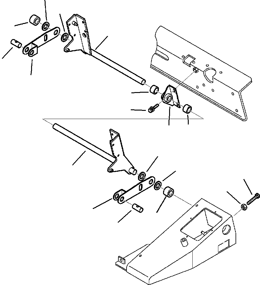 Komatsu parts book diagram for WB140PS-2N S/N A40034-UP: FIG. K5550-P1A1 PPC SYSTEM - OSCILLATION LEVERS