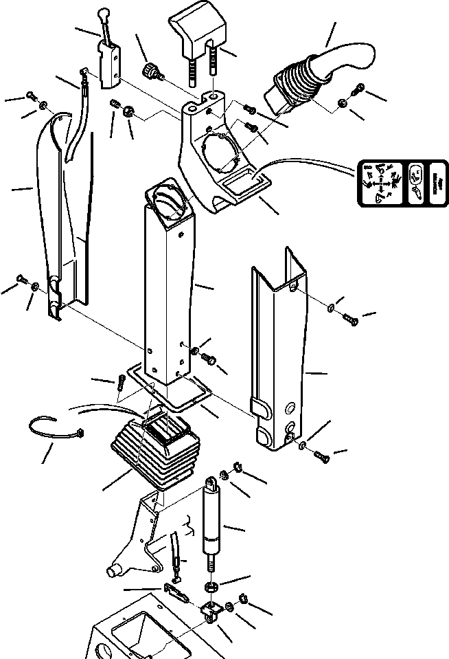 Komatsu parts book diagram for WB140PS-2N S/N A40034-UP: FIG. K5550-P1A3 PPC SYSTEM - LEFT CONTROL TOWER