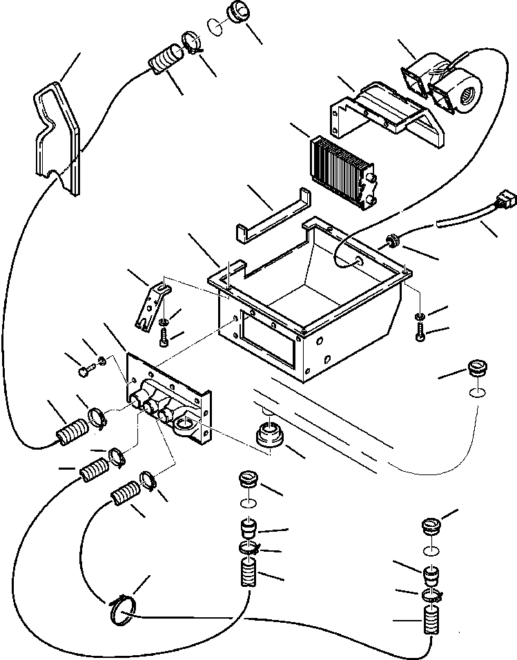 Komatsu parts book diagram for WB140PS-2N S/N A40034-UP: FIG. K5600-01A0 HEATER - COMPLETE UNIT