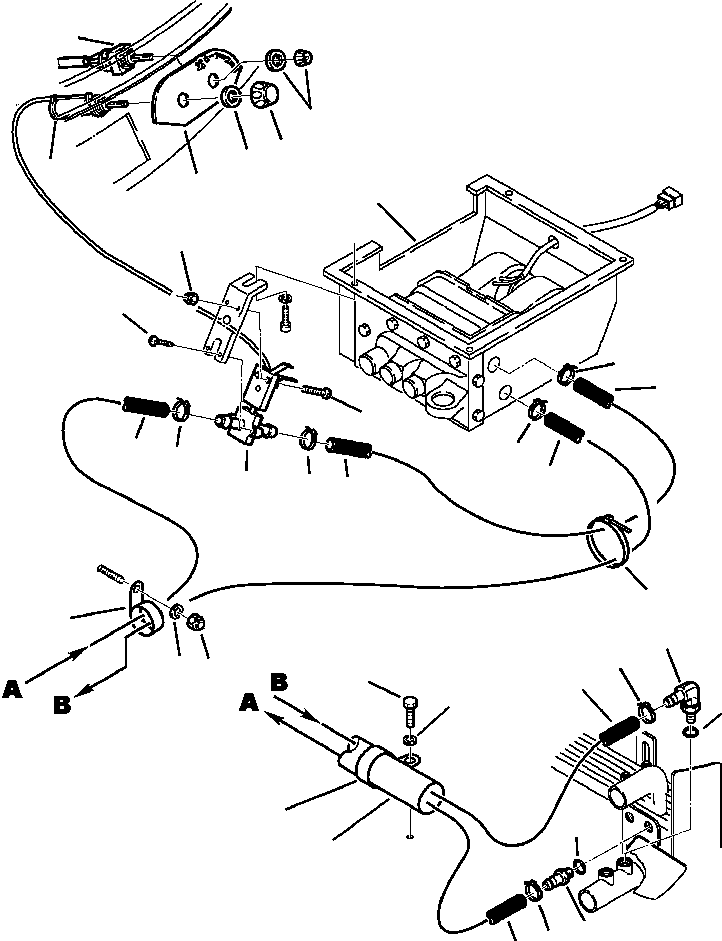 Komatsu parts book diagram for WB140PS-2N S/N A40034-UP: FIG. K5600-01A2 HEATER - CONTROLS AND PIPING