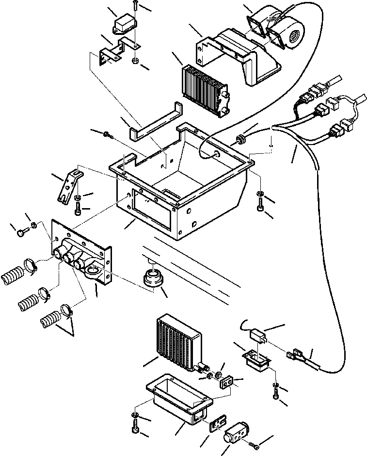 Komatsu parts book diagram for WB140PS-2N S/N A40034-UP: FIG. K5700-02A0 AIR CONDITIONER - COMPLETE UNIT