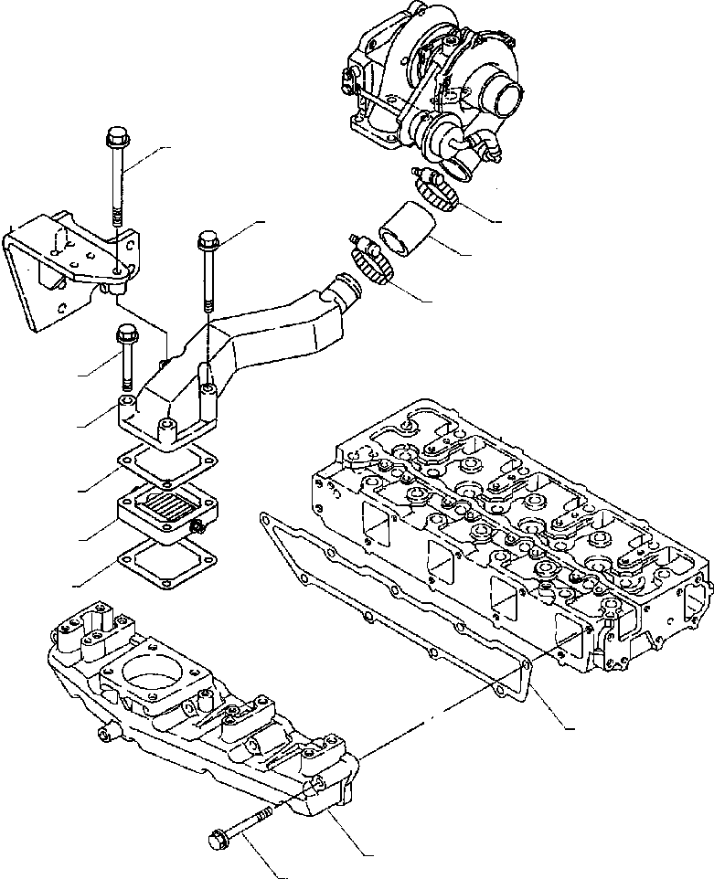 Backhoeloaders Komatsu / WB150PS-2N S/N A70001-A70009(WB150P2N) / FIG. A0116-02A0 INTAKE MANIFOLD(A-004 : A0116-02A0)