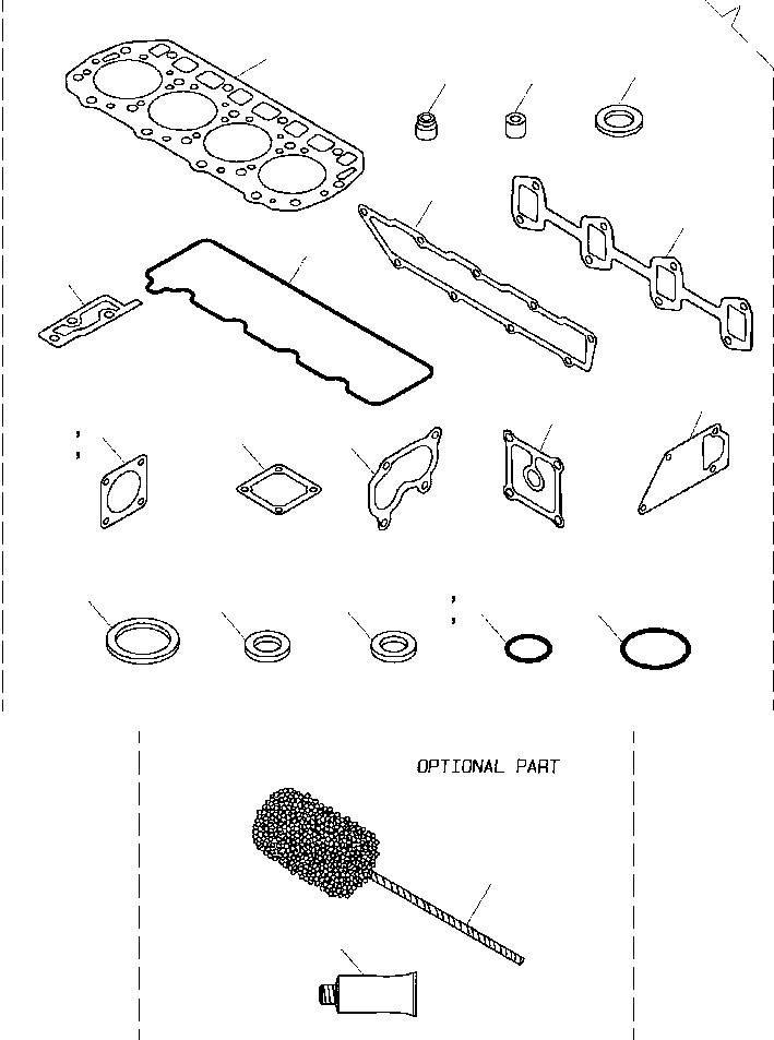 Backhoeloaders Komatsu / WB150PS-2N S/N A70001-A70009(WB150P2N) / FIG. A0996-02A0 GASKET SET(A-042 : A0996-02A0)