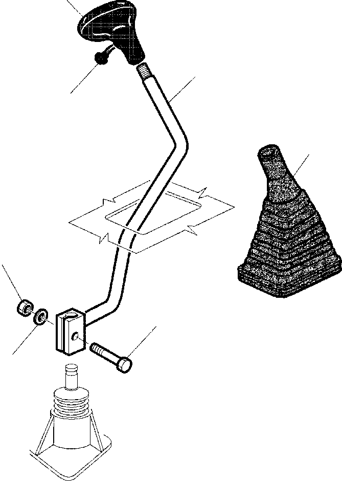 Backhoeloaders Komatsu / WB150PS-2N S/N A70001-A70009(WB150P2N) / FIG. K4300-01A0 TRANSMISSION CONTROL LEVER(K-012 : K4300-01A0)