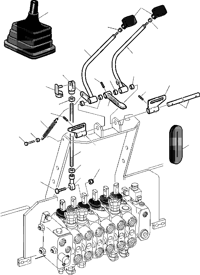 Backhoeloaders Komatsu / WB150PS-2N S/N A70001-A70009(WB150P2N) / FIG. K4410-01A0 OUTRIGGER CONTROL LEVERS(K-016 : K4410-01A0)