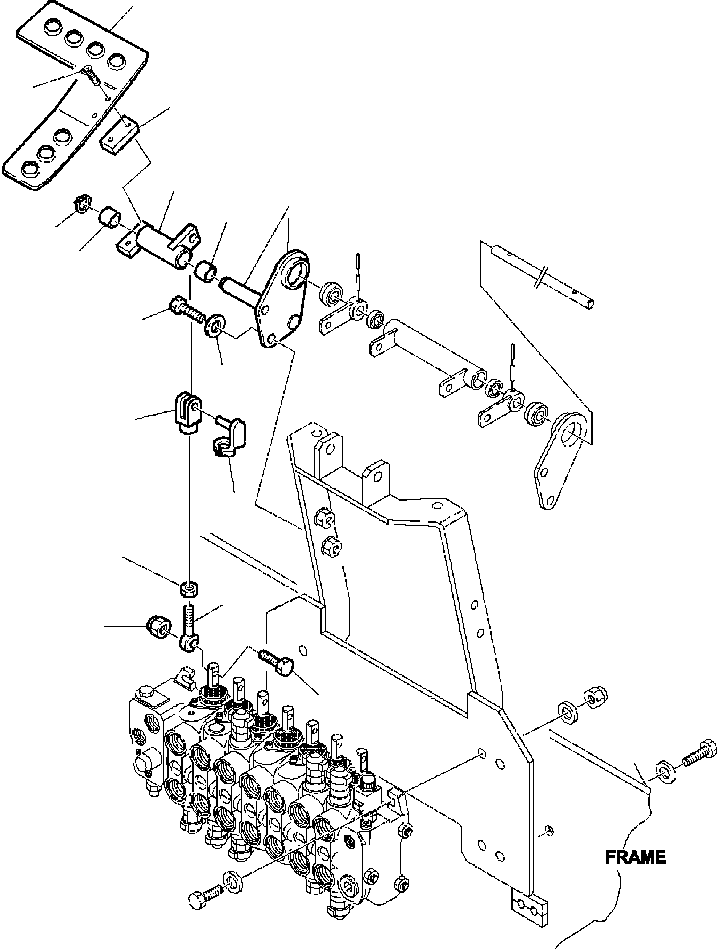 Backhoeloaders Komatsu / WB150PS-2N S/N A70001-A70009(WB150P2N) / FIG. K4510-02A0 BACKHOE CONTROL PEDAL - KOMATSU LAYOUT - LEFT SIDE(K-024 : K4510-02A0)