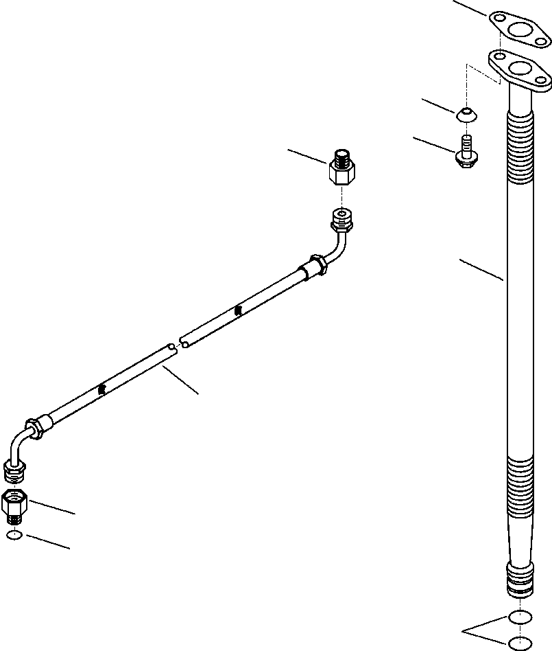 Komatsu parts book diagram for WB156-5 BACKHOE LOADER S/N A63001-UP: A1120-A1A2 TURBOCHARGER PIPING