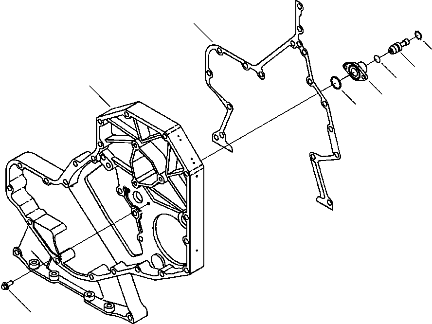 Komatsu parts book diagram for WB156-5 BACKHOE LOADER S/N A63001-UP: A2109-A1A4 FRONT GEAR HOUSING