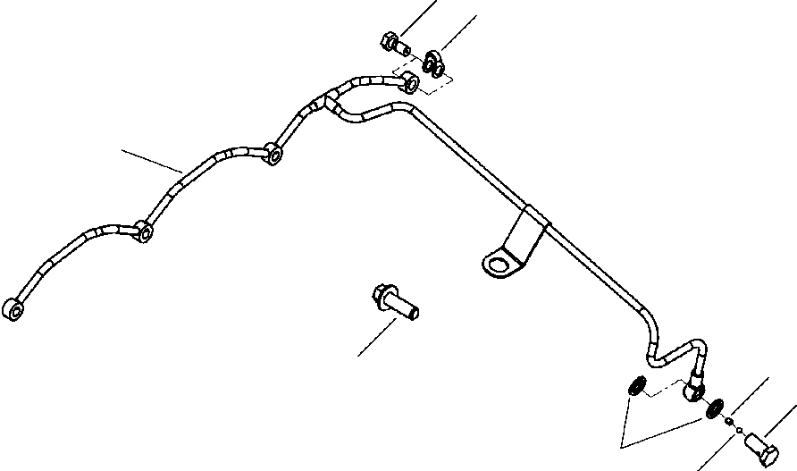 Komatsu parts book diagram for WB156-5 BACKHOE LOADER S/N A63001-UP: A4103-A1A3 FUEL INJECTION PIPING