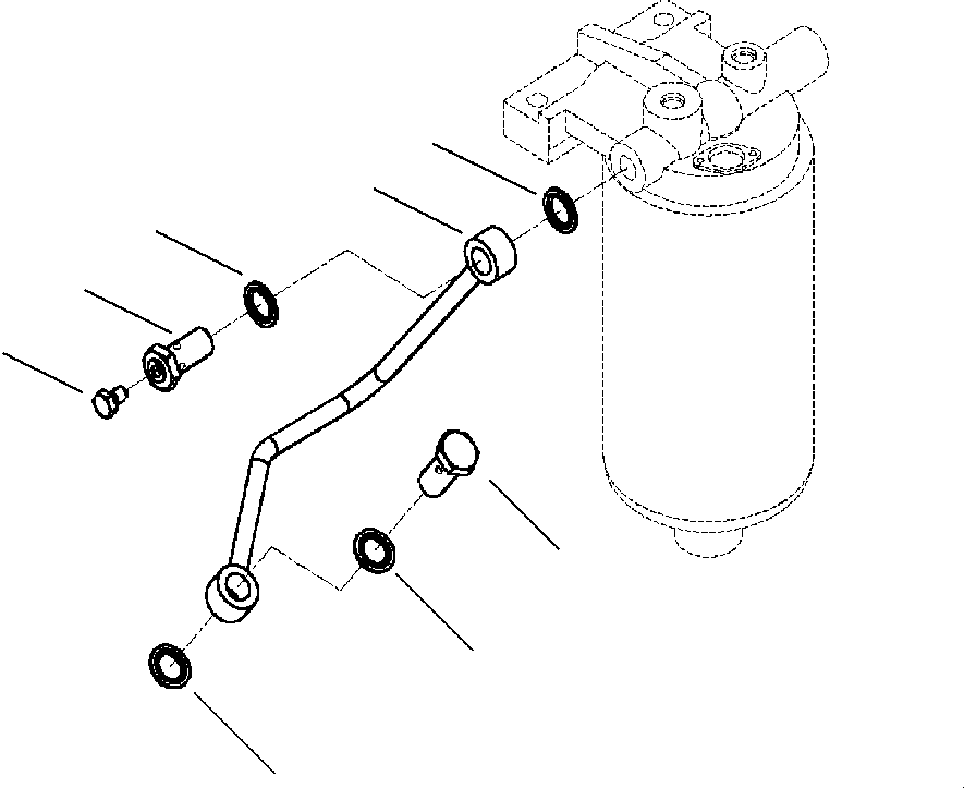 Komatsu parts book diagram for WB156-5 BACKHOE LOADER S/N A63001-UP: A4106-A1A3 FUEL FILTER PIPING