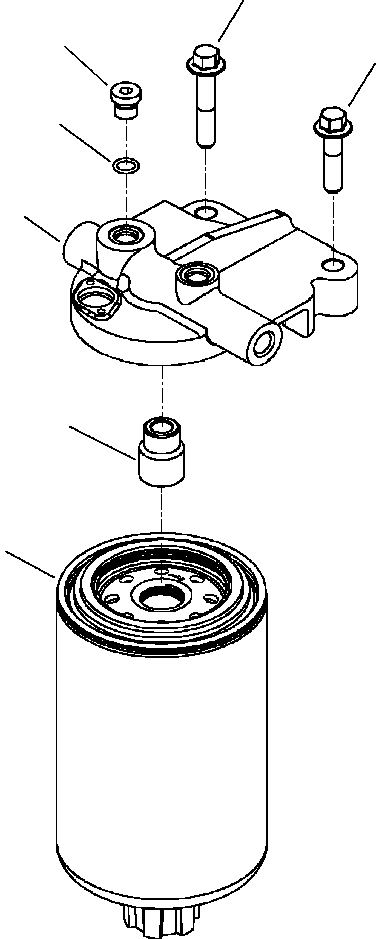 Komatsu parts book diagram for WB156-5 BACKHOE LOADER S/N A63001-UP: A4109-A1A6 FUEL FILTER