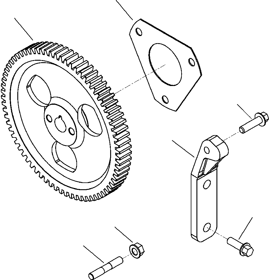 Komatsu parts book diagram for WB156-5 BACKHOE LOADER S/N A63001-UP: A4115-A1A7 FUEL PUMP MOUNTING
