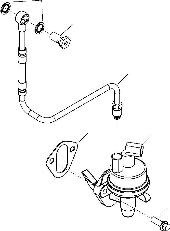Komatsu parts book diagram for WB156-5 BACKHOE LOADER S/N A63001-UP: A4215-A1A5 FUEL LIFT PUMP