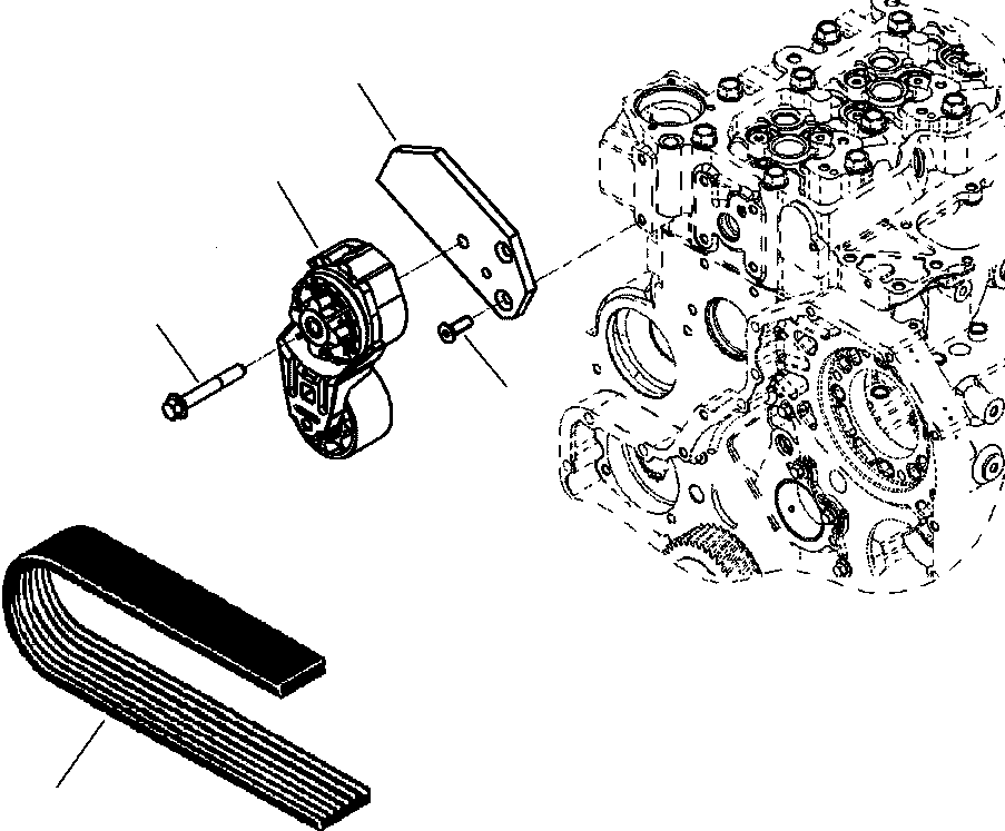 Komatsu parts book diagram for WB156-5 BACKHOE LOADER S/N A63001-UP: A6102-A1A1 ALTERNATOR BELT TENSIONER