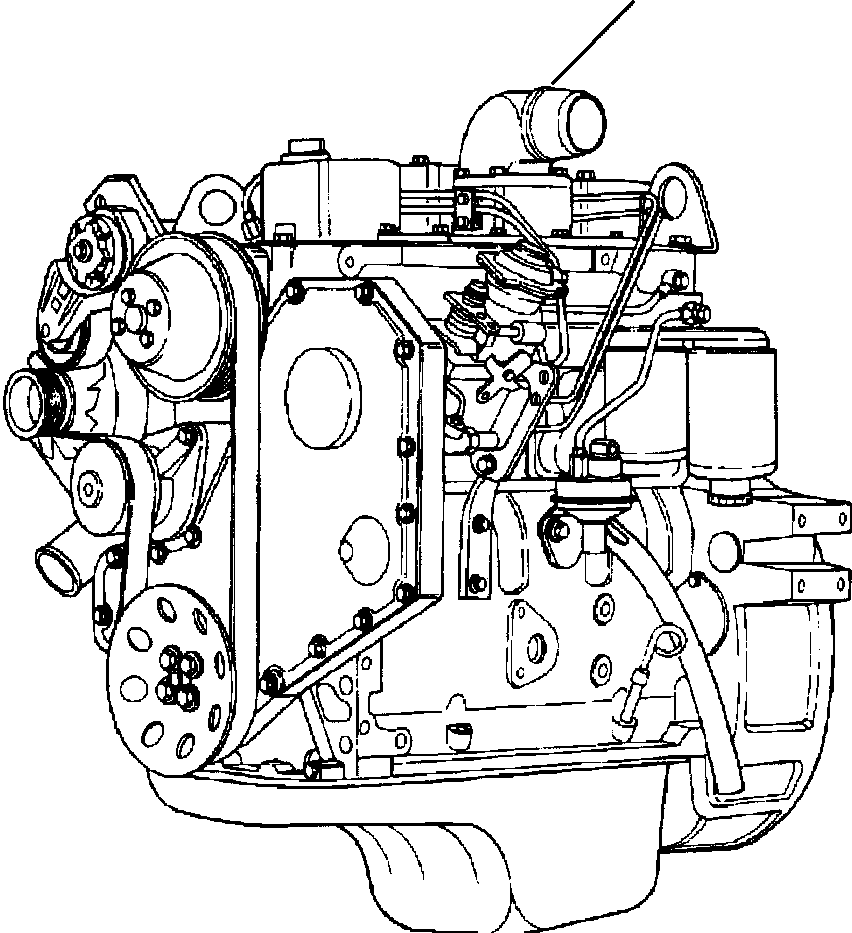 Komatsu parts book diagram for WB156-5 BACKHOE LOADER S/N A63001-UP: A9101-A1A8 ENGINE ASSEMBLY