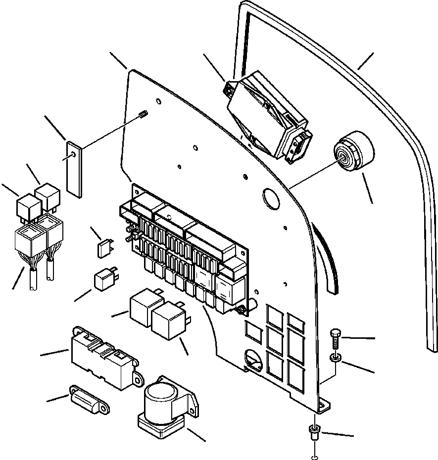 Komatsu parts book diagram for WB156-5 BACKHOE LOADER S/N A63001-UP: E1515-01A0 ELECTRICAL WIRING CAB LATERAL WIRING HARNESS (4/6)