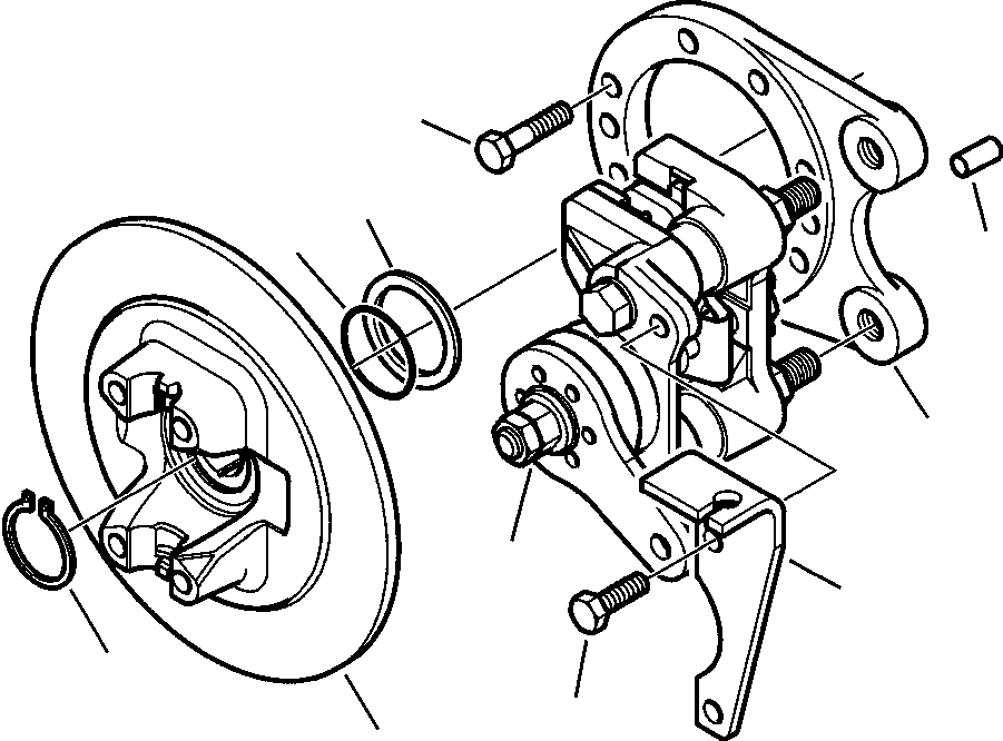 Komatsu parts book diagram for WB156-5 BACKHOE LOADER S/N A63001-UP: F3407-01A0 REAR AXLE PARKING BRAKE
