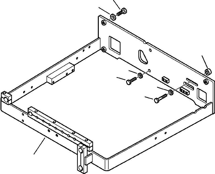 Komatsu parts book diagram for WB156-5 BACKHOE LOADER S/N A63001-UP: H6199-01A0 MAIN CONTROL VALVE MOUNTING BRACKET