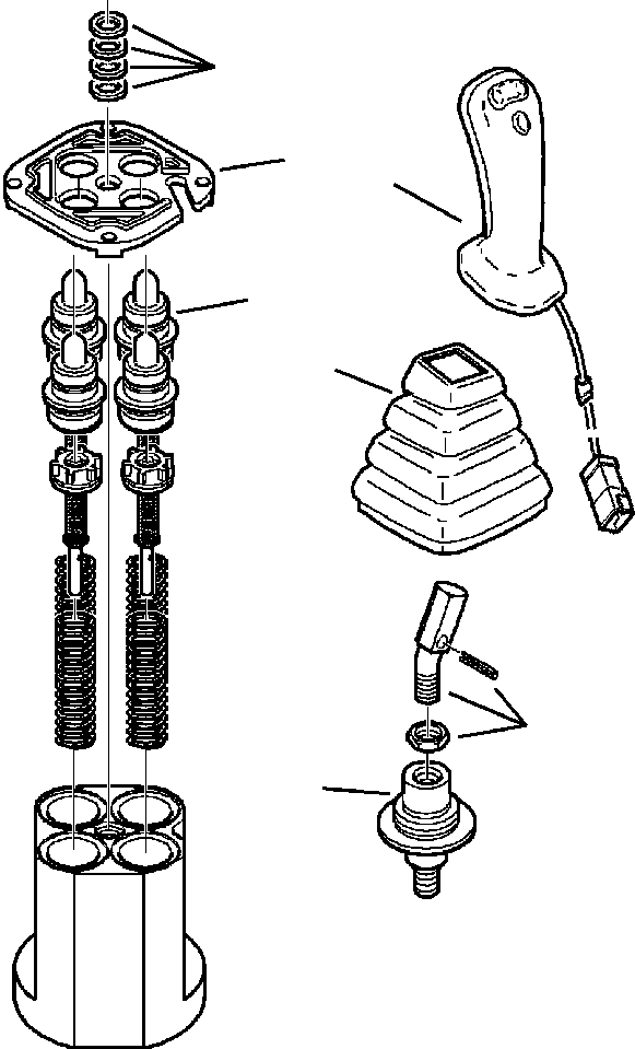 Komatsu parts book diagram for WB156-5 BACKHOE LOADER S/N A63001-UP: H6262-01A0 PPC VALVE RIGHT BACKHOE CONTROL